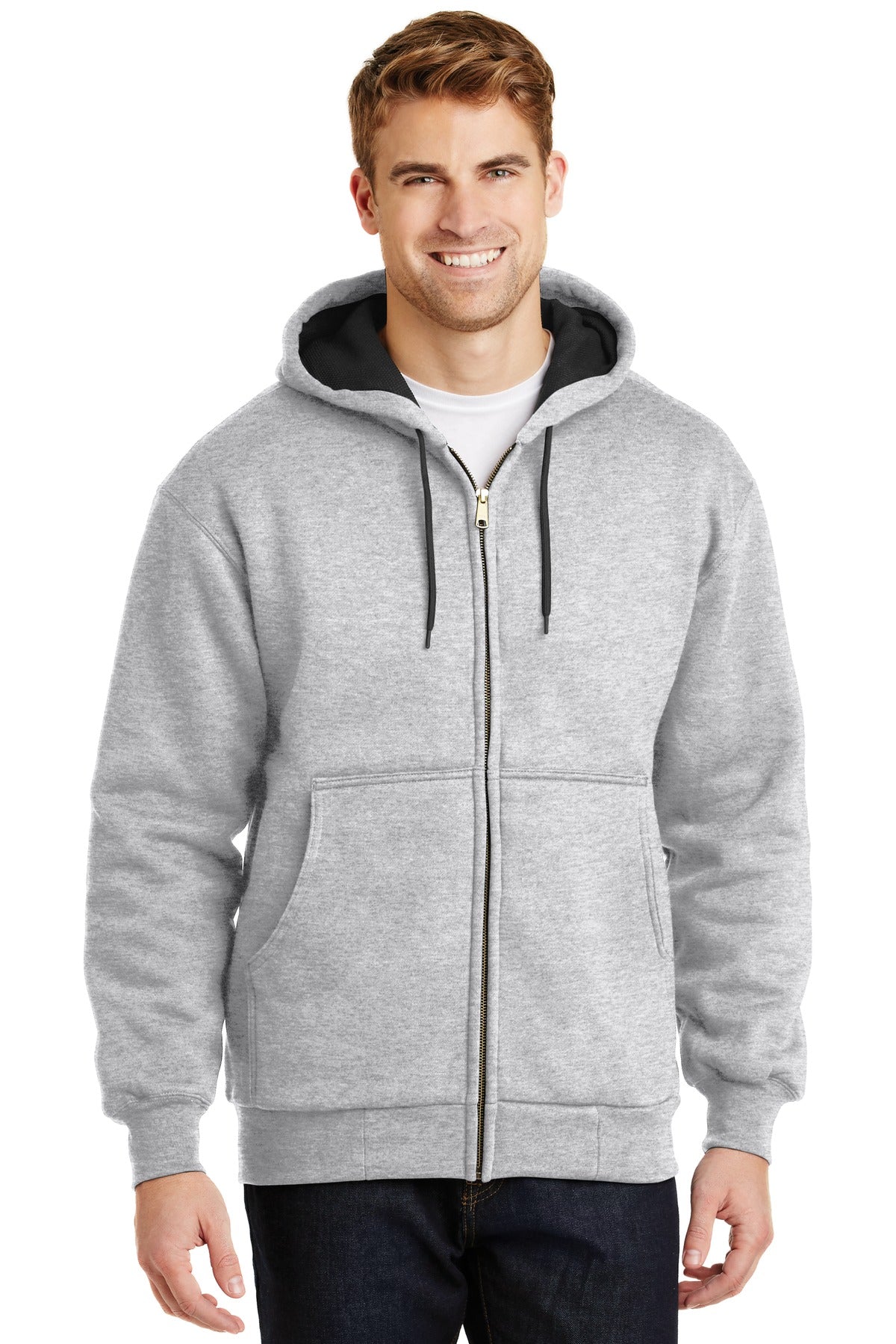CornerStone® - Heavyweight Full-Zip Hooded Sweatshirt with Thermal Lining. CS620
