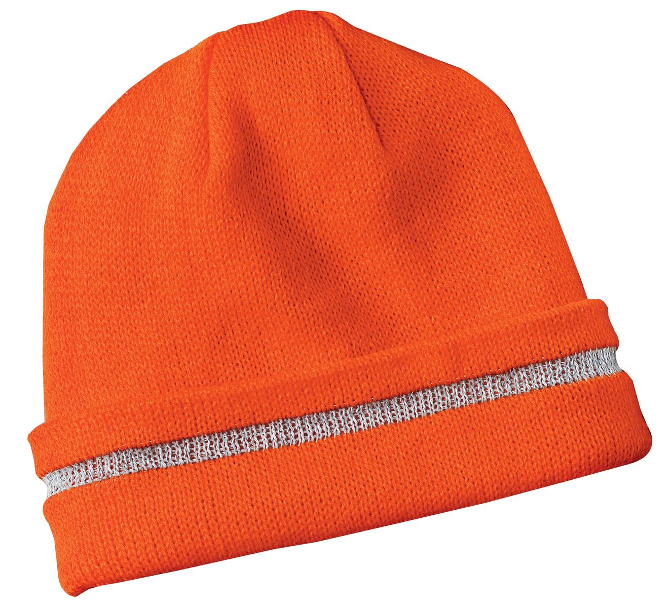 CornerStone® - Enhanced Visibility Beanie with Reflective Stripe. CS800