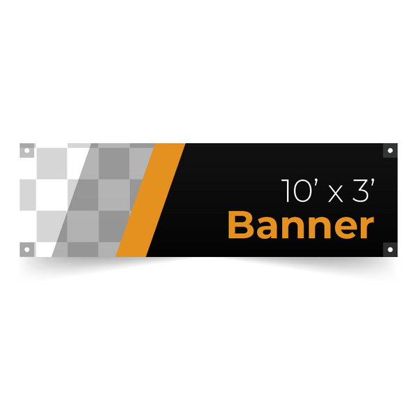 Transparent 10 Inch Banner 10' x 3' Banner (Single Side) – Freedom Printing & Apparel