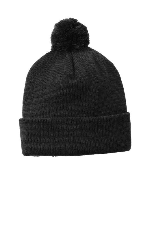 Sport-Tek ® Solid Pom Pom Beanie. STC37